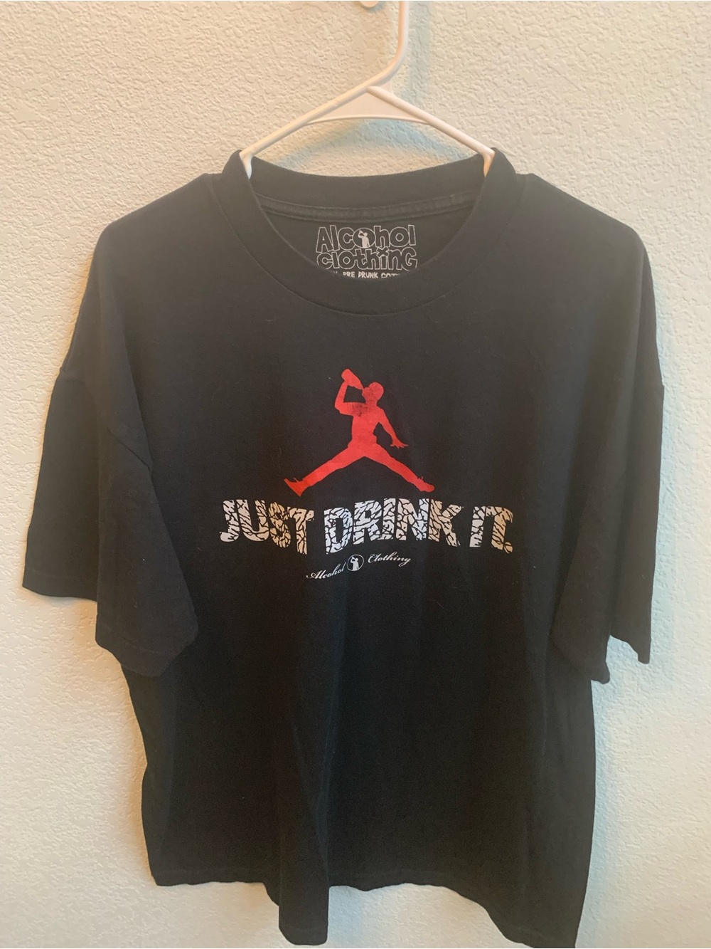 "Just Drink It" Black Short Sleeve Graphic Tee